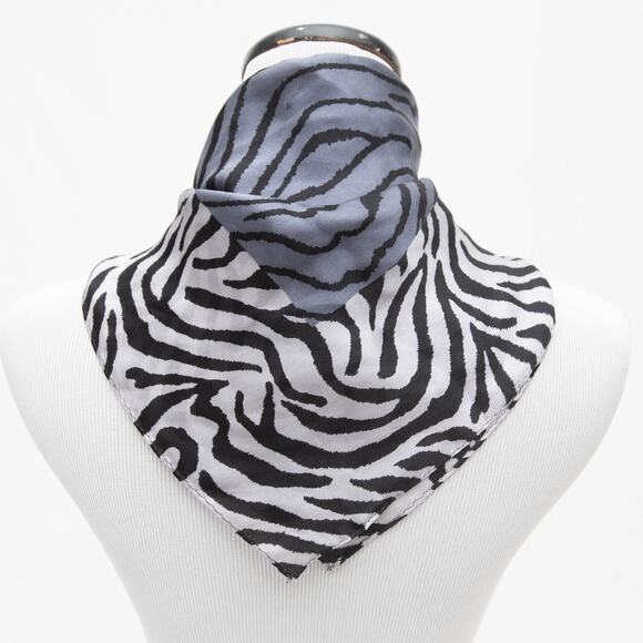 Elaine Gold For Collection XIIX LTD Zebra Print Silk Scarf - Picture 2 of 8